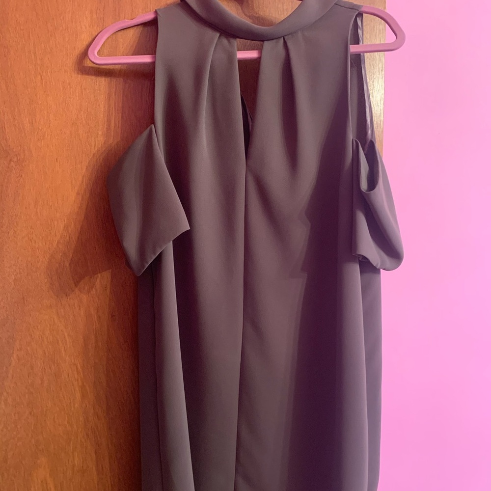 TopShop army green cut out dress